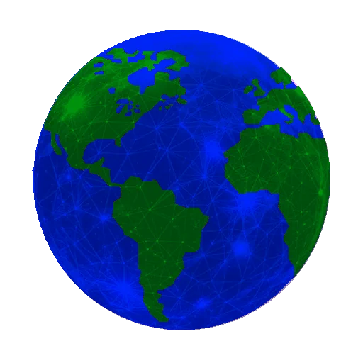The Earth, a static layer in the hero animation