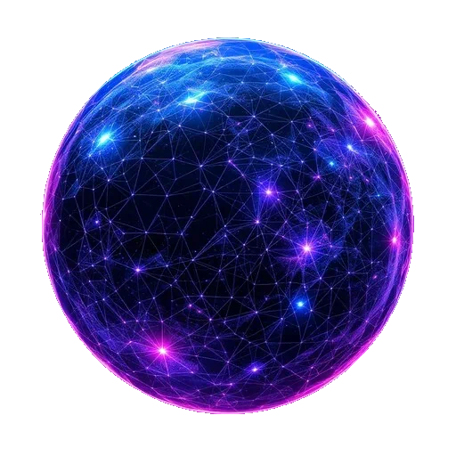 A transparent planet overlay for the hero animation