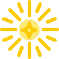 The sun, for the day cycle in the hero animation